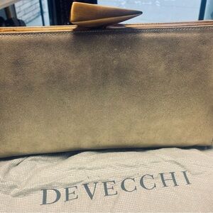 Vintage De Vecchi by Hamilton Hodge Gold Clutch - New Old Stock